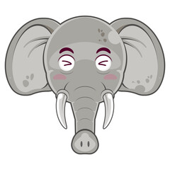 elephant happy face cartoon cute