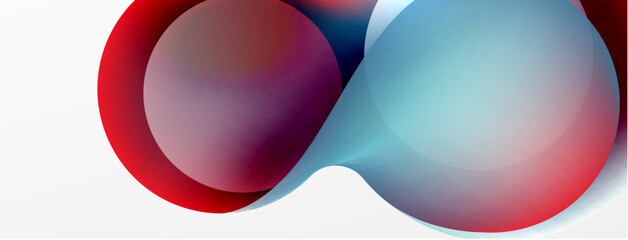 Fluid abstract background, round shapes and circle flowing design for wallpaper, banner, background or landing