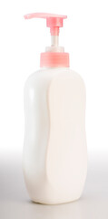 Blank Cosmetic bottle isolated on white background, White Cosmetic bottle on White Background With clipping path.