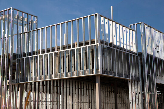 steel frame of a new building
