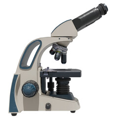 Fototapeta na wymiar Microscope 3d illustration modern render science
