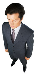 Successful businessman standing and posing