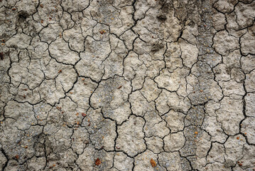Dried and cracked ground background