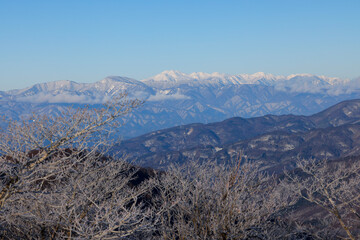 snow covered mountains