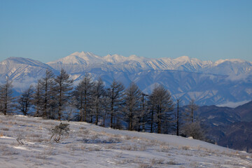 snow covered mountains