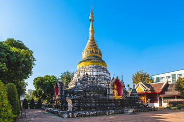 Fototapeta premium Wat Buppharam at Muang District, Chiang Mai, Thailand