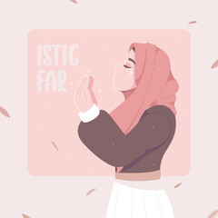 islamic forgiveness istighfar illustration background