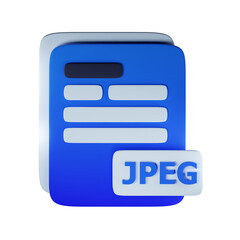 3d Render Illustration Icon Modern Jpeg File Extension 3D Icon Documents Management