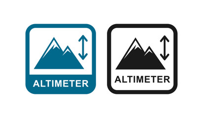 Altimeter with mount vector logo badge. Suitable for product label and information - obrazy, fototapety, plakaty