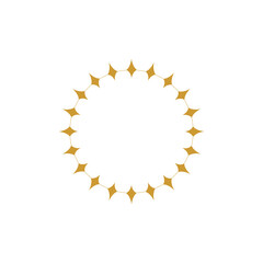 Decorative line art frames for design template. Lace illustration for invitations and greeting cards. Circle leaf frame vector.	