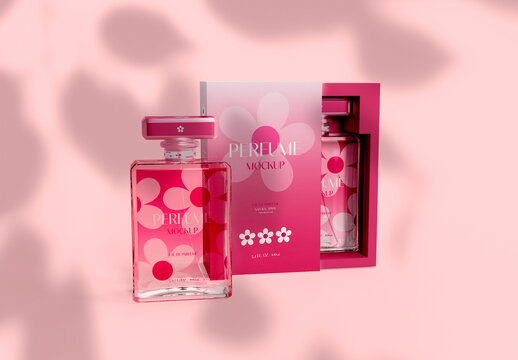 Perfume with Packaging Mockup