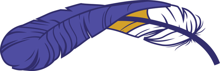Bird feather vector cartoon