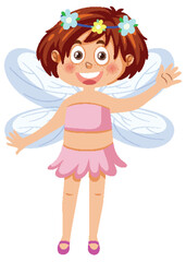 Cute fairy girl cartoon character