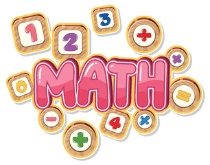 Math and number text banner
