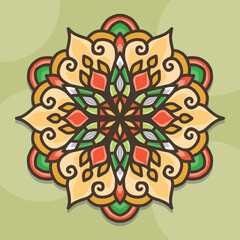 Colorful Mandala background, Decorative round ornaments, Anti-stress mandala patterns.