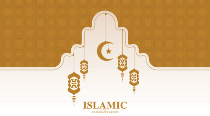 flat ramadan kareem arabic background