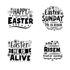 Happy Easter lettering typography design