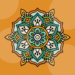 Colorful Mandala background, Decorative round ornaments, Anti-stress mandala patterns.