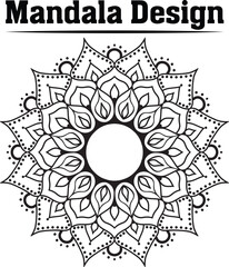 Fototapeta premium Flower Mandala. Vintage decorative elements. Oriental pattern vector illustration.