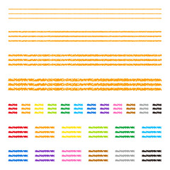 クレヨン素材　三本線のストローク装飾セット