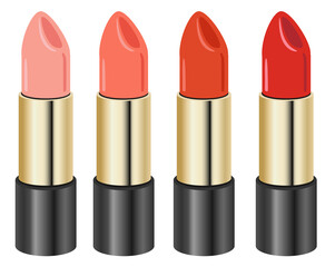 Obraz premium Women's Makeup Essentials Lipstick Clip Art, 여자들의 화장 필수품 립스틱 클립아트 