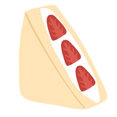 Fruit sandwich food illustration