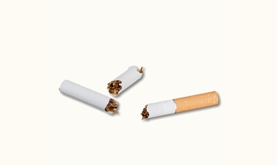 No Smoking concept. Brocken cigarette