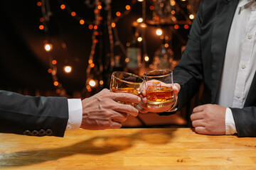 whiskey, for a friendly party in a bar or a restaurant.