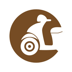 Motor scooter icon design