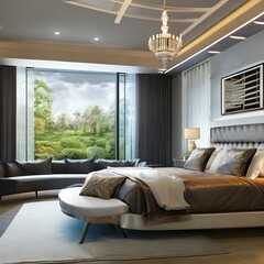 A master bedroom suite with a luxury feel 1_SwinIRGenerative AI