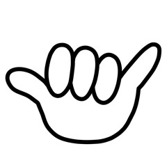 ハンドサインの手書きイラスト