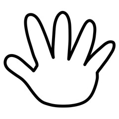 Obraz premium 5のハンドサインの手書きイラスト