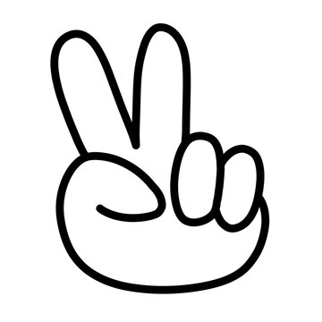 recommend clip art: 2のハンドサインの手書きイラスト
