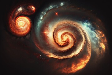 Two galaxies collide