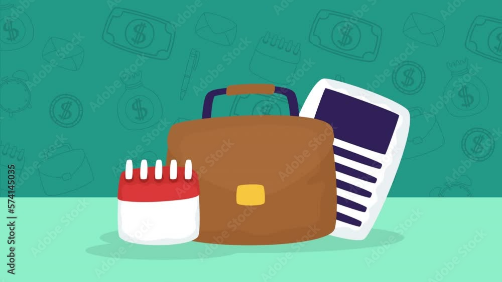 Poster document file with portfolio and calendar