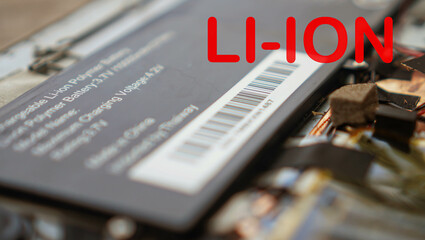 Electric vehicle lithium battery. Electric car battery.shortage of lithium-ion battery.