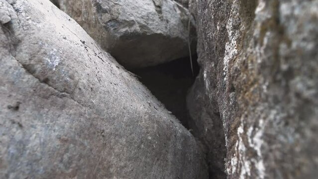 Rock formation cage, trapped, Hopelessness, Danger concept
