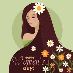International women's day vector illustration.