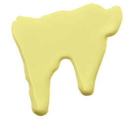 Light yellow flowing isolated on transparent background. Close-up.