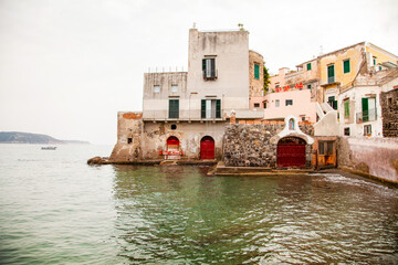 Volcanic island of Ischia, Italy location for filming The Talented Mr. Ripley. The Tyrrhenian Sea...