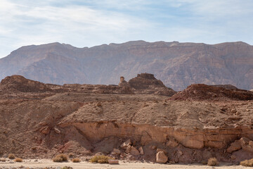 Fantastically  beautiful landscape in the national park Timna, near the city of Eilat, in southern Israel