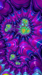 Artistic and imaginative digitally designed abstract 3D fractal background