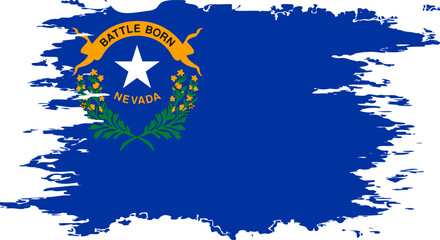 Nevada flag grunge brush color image vector