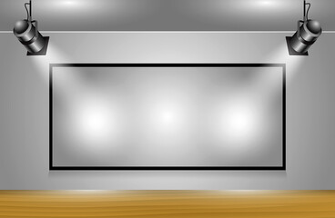 interior empty room design isolated - 3d illustration