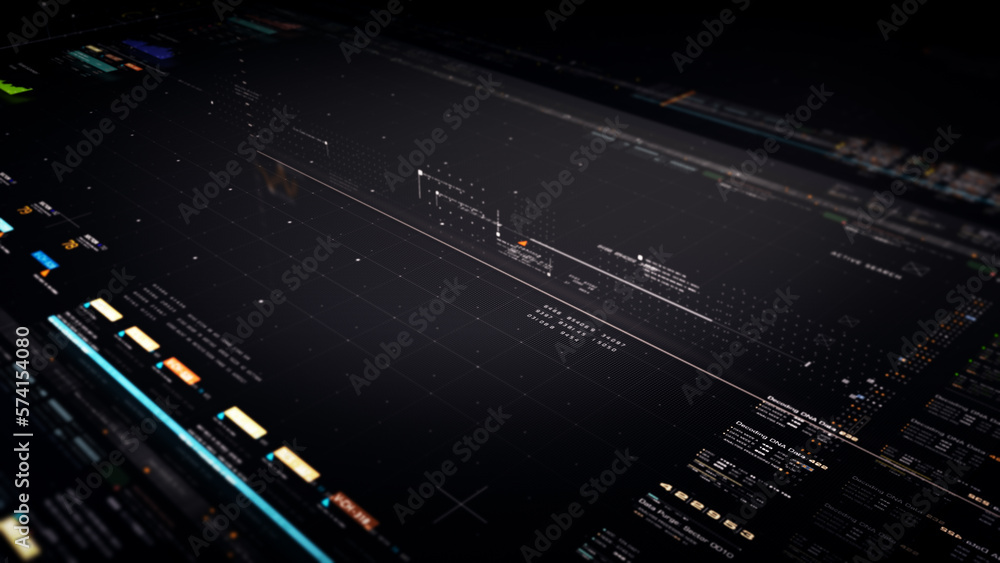 Poster business stock market, trading, info graphic with animated graphs, charts and data numbers insight a