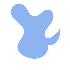 Obraz premium Blue Abstract Blob Shapes