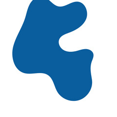 Obraz premium Blue Abstract Blob Shapes
