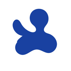 Blue Abstract Blob Shapes