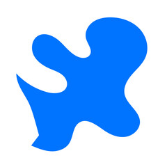 Obraz premium Blue Abstract Blob Shapes