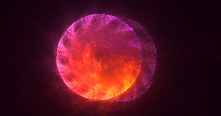 3D rendering abstract circle light background